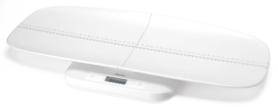 Alecto Babyweegschaal BC70 - Digitaal - 150kg - Groeimeter - Weegschaal ook voor volwassenen en dieren - Wit