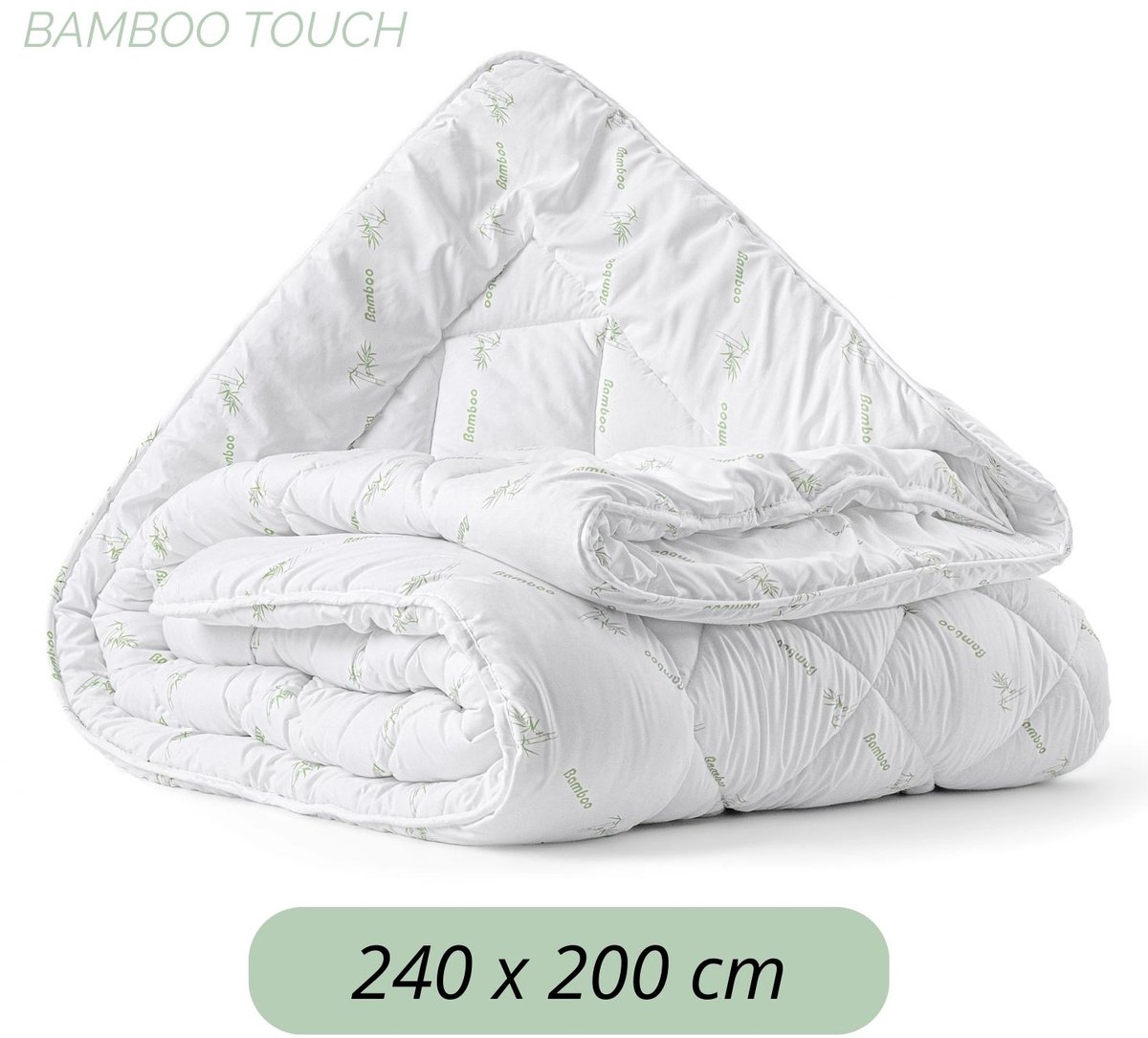 Droomtextiel Bamboe Dekbed 240x200 cm - enkel dekbed - Warmteklasse: Klasse 2 - Anti-allergisch - Ademend - Vocht- en warmte regulerend
