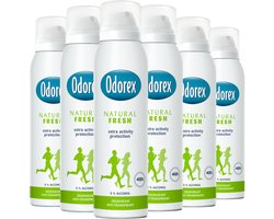 Odorex Natural Fresh Anti-Transpirant Deodorant Spray - 6x 150ml - Voordeelverpakking