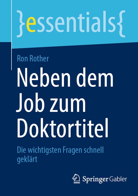 essentials- Neben dem Job zum Doktortitel - cover