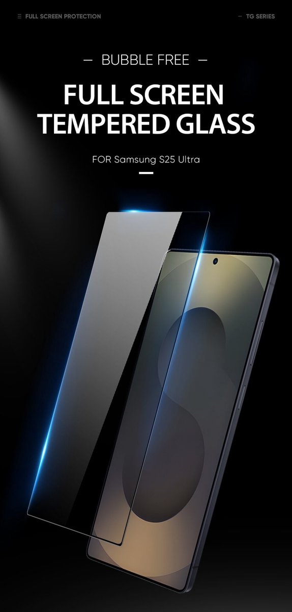 Dux Ducis Glass geschikt voor Samsung Galaxy S25 Ultra bescherm glas 0.3mm - Ultra Clear black