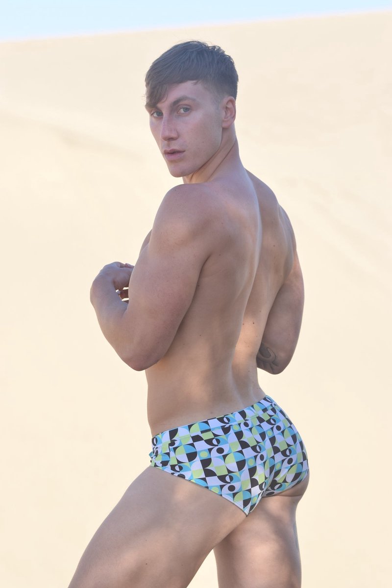 SUKREW Torrent Swim Brief Retro Lime - Heren Zwemslip - Zwem Slip voor Man - Mannen Brief — afbeelding 2