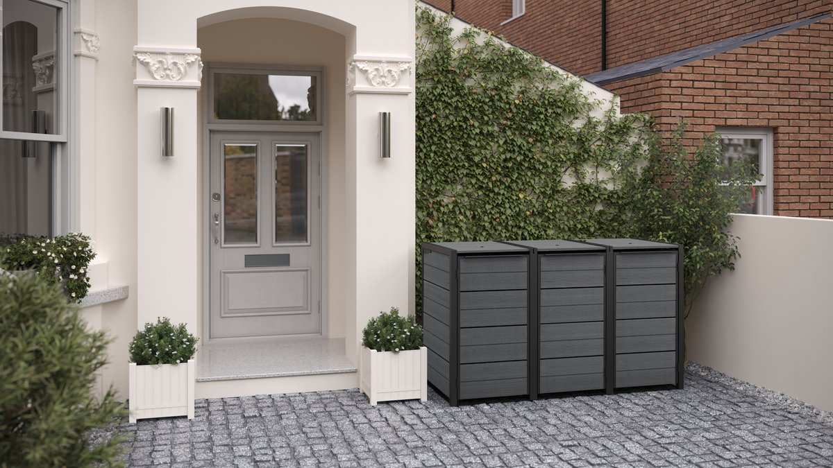 Keter Hide Away Containerberging - 3x 240L - Antraciet