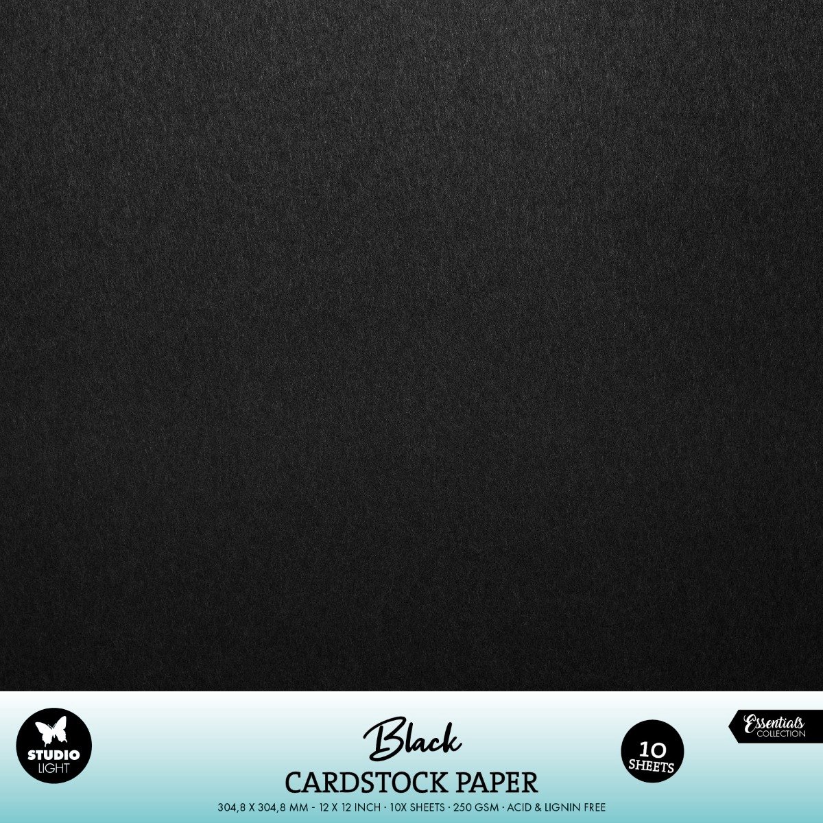 Paper set Black cardstock scrapbook - Essentials nr. 48