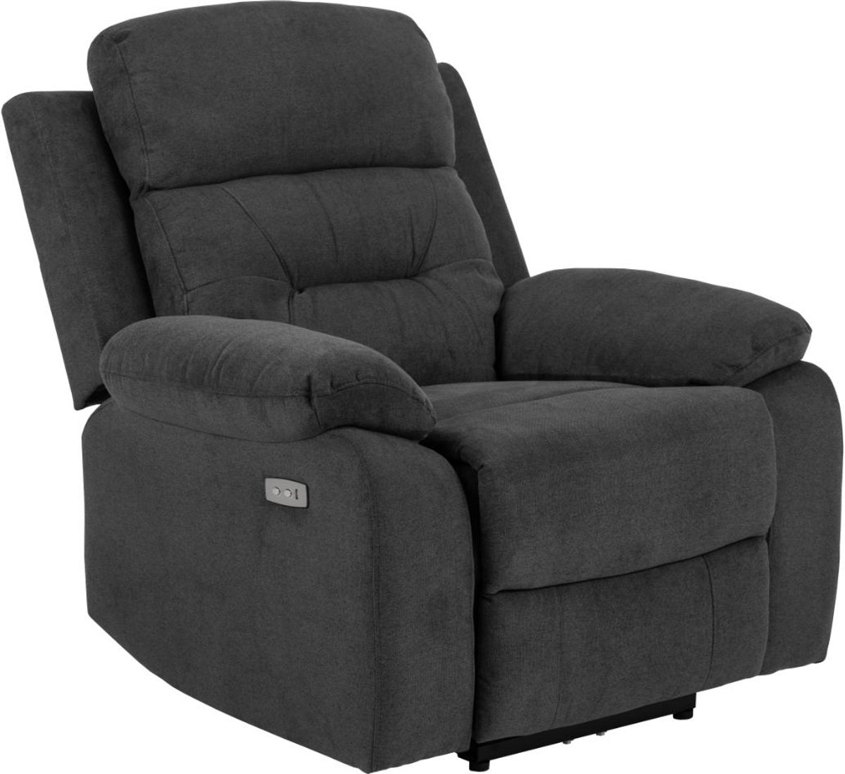 Giga Living Relaxfauteuil Zarna - Donkergrijs Stof - Verstelbaar - 96x92x98cm