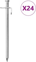 8 Piquets De Tente 30 Cm – Acier Carbone, Avec Crochet & Trou, Pour Camping, Randonnée, Toile D'Ombre | Sol Dur & Herbe - 11