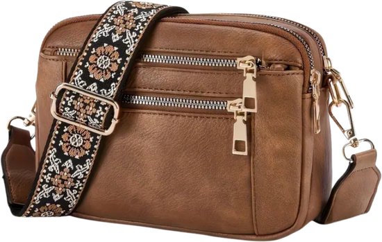 Luxamore Dames Tas – Schoudertas en Crossbodytas – Bruin – Praktisch en Elegant – Met Verstelbare Riem – Handtas voor Vrouwen