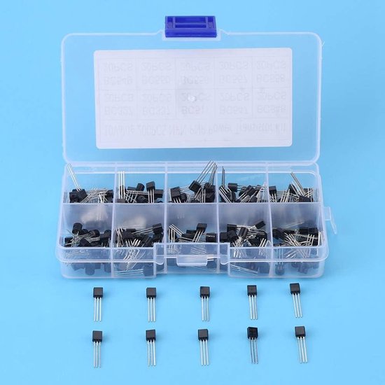 Various Germanium Transistor Three Pin 200pcs 10 Values NPN PNP TO-92 BC327-BC558 Assortment Power Transistor Assortment DIY Kit for Tester Kit for Radio van BOJACK — afbeelding 5