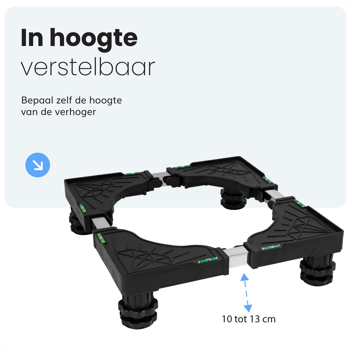Wasmachine Verhoger - Geschikt voor Droger, Koelkast, Vaatwasser en Vriezer - Wasmachine Kast - Opbouwmeubel - Verstelbaar - Luft — afbeelding 5