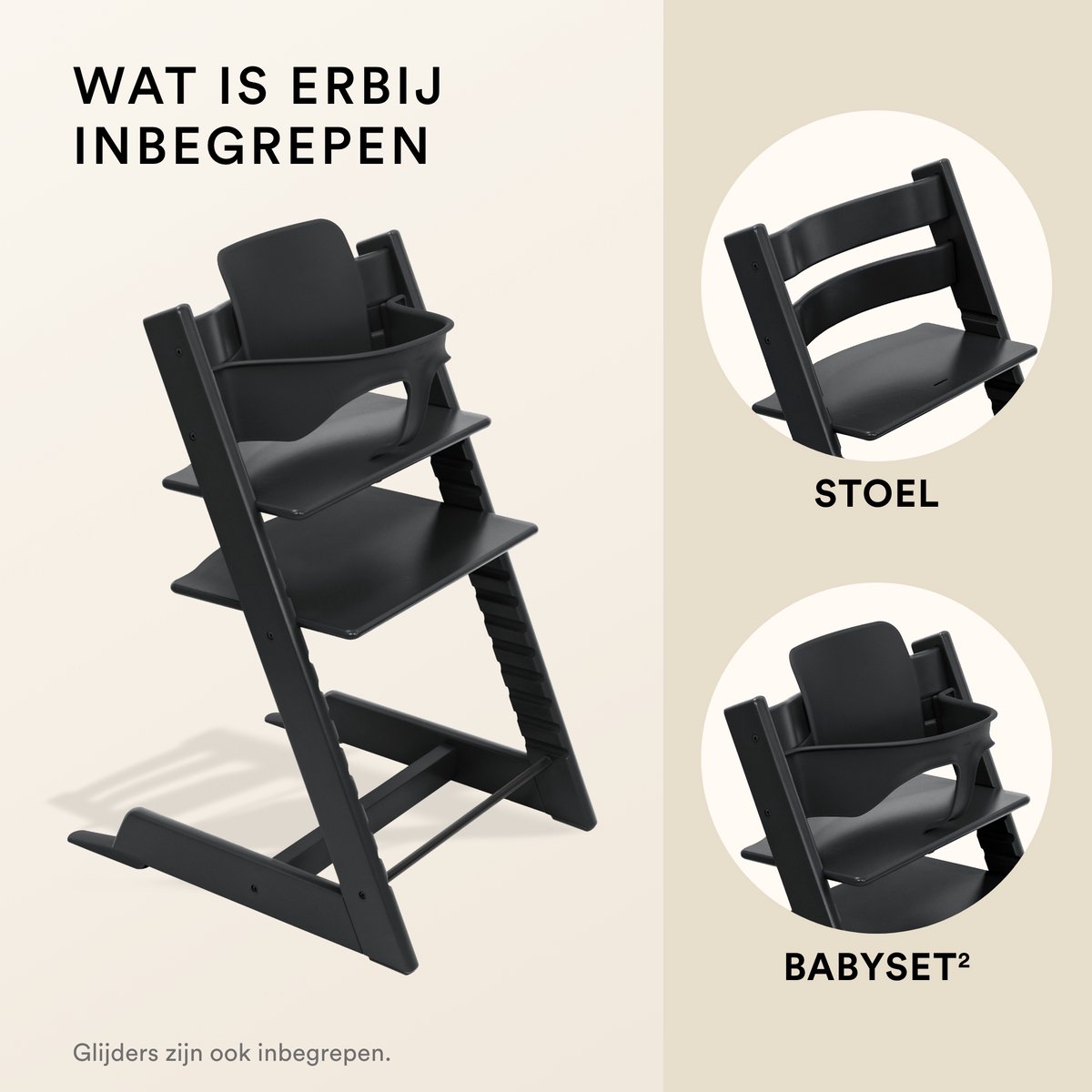 Stokke Tripp Trapp Bundle Stoel + Babyset 2 - Black thumbnail 4