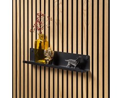 Akudeco – Wandplank voor akoestische wandpanelen – 52cm – Metaal - Zwart