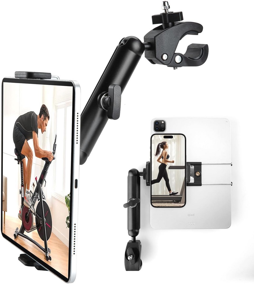 Hometrainer Loopband met Tablet en Telefoonhouder voor 4-11 Inch Apparaten