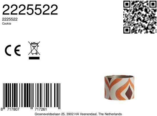 Light & Living Hotte cylindrique 25-25-18 cm COOKIE marron