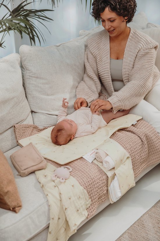 Meyco Baby Ginkgo verschoonmat - soft sand van Meyco — afbeelding 3