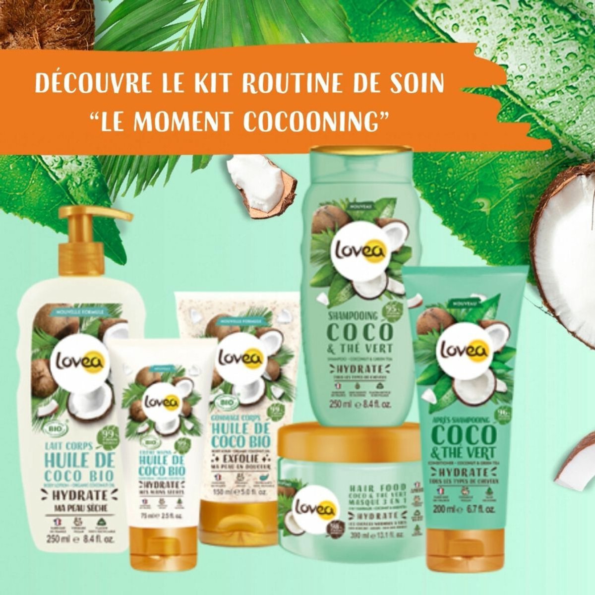 Lovea Biologische Body Scrub Kokos - 2 x 150 ml - Voordeelverpakking