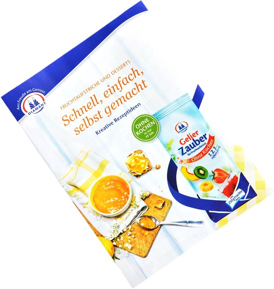 Set de 100 pots 53 ml To 43 couvercle blanc incl. Livret de recettes Diamant Gelierzauber
