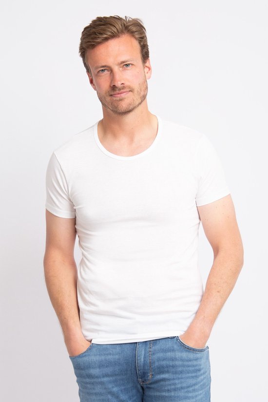 Alan Red - T-shirt Copenhagen O-Neck Wit 2-Pack - Taille L - Coupe Slim