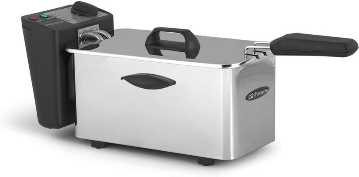 Professionele Friteuse 2,5 Liter met Instelbare Thermostaat en Geïsoleerde Handgrepen