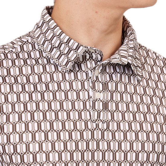 Func Factory mannen Polo Brown print maat XXL van Func Factory — afbeelding 3