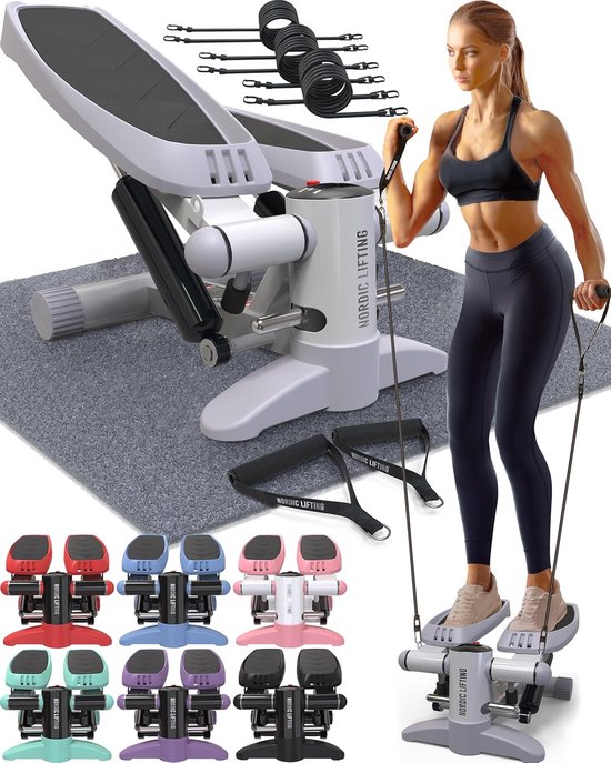 Stepper Fitness - Hometrainer - Crosstrainer Mini -Wit/Grijs - Stepper - €209,95