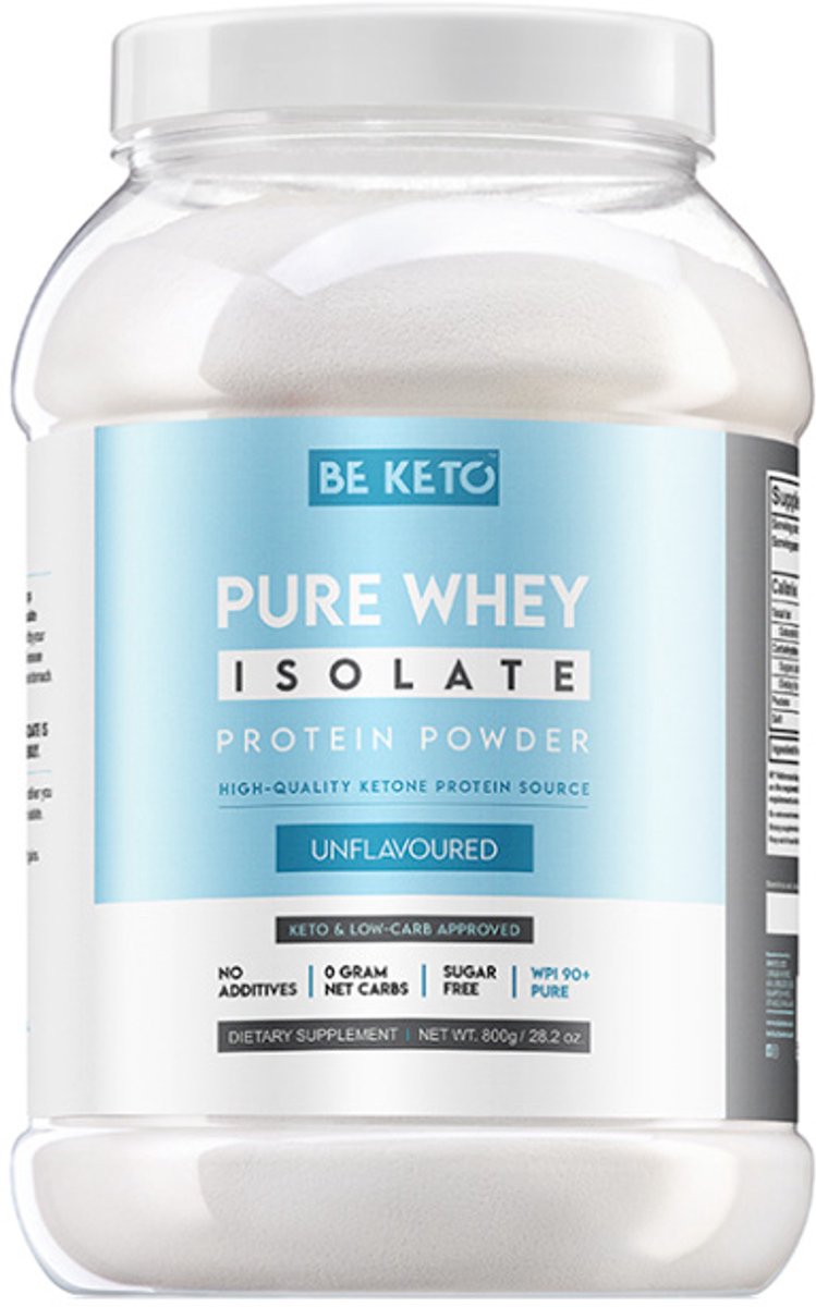 Goedkoopste Be Keto | Pure Whey Isolate | Unflavoured | 800g | 1 x 800 gram