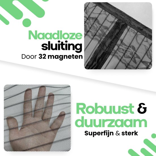 LALAGO Magnetisch vliegengaas voor deuren, 150 x 210 cm, magnetisch muggennet, dubbele opening aan de zijkant, automatische sluiting, vliegengaas, deur, raam, voor entree, balkon, raamdeur