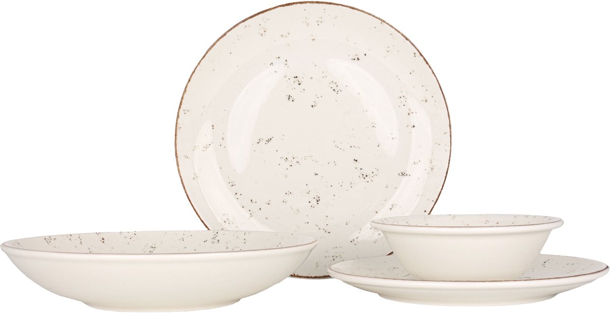 Bonna Serviesset - Grain - 24 delig - 6 persoons - Porselein