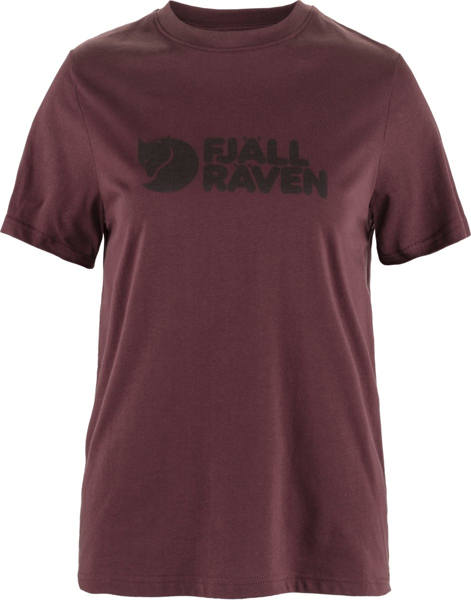 Fjällräven Fjällräven Logo T-shirt Dames Korte mouw Port Rood