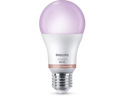Philips Smart LED Lamp 2-pack - Slimme LED-Verlichting - Gekleurd en Wit Licht - E27 - 60W - Mat - Wi-Fi
