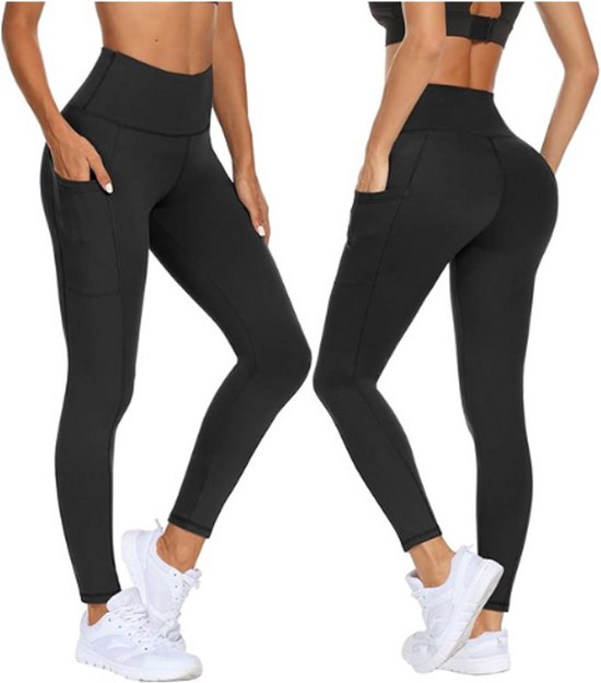 ATRACTIVOLL Sportlegging voor dames, naadloos, ondoorzichtige yogabroek, hoge taille, hardloopbroek, lang, buikweg, training, fitnessbroek, groen, XL