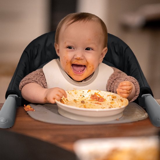Opvouwbare Babystoel voor Tafel - Kinderstoeltje en Zitverhoger - Ideaal voor Thuis en Reizen - Veilig, Comfortabel en Gemakkelijk te Installeren, Zwart van Angoo. — afbeelding 5