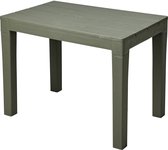 Pro Garden Tuin bijzettafeltje - groen - kunststof - 60 x 39 x 45 cm - koffietafel - tuinset tafeltje