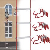 Aufun Vluchtladder Brandladder 7,5 M Reddingsladder Touwladder Brandwerende Touwladder Draagvermogen Met Haak Noodbrandladder Vluchtladder Draagbaar Universeel Bevestigingssysteem Tot 450 Kg