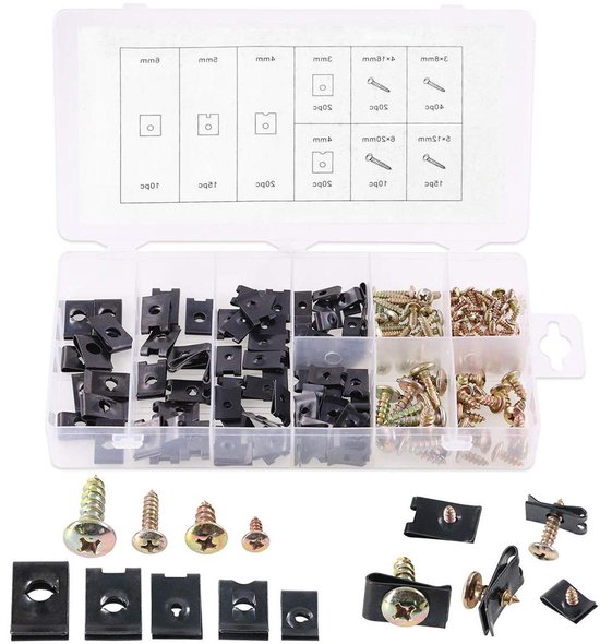 Swpeet Lot de 200 chevilles auto-perceuses pour cloisons sèches avec kit de 100 vis, pas de