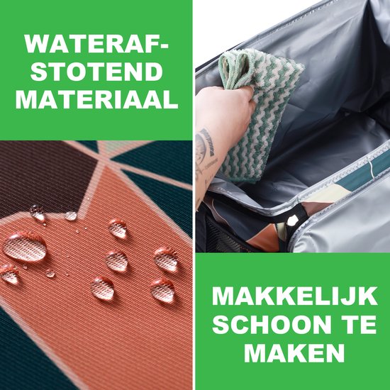 Packaway 40L Koeltas Abstract Colours - Inclusief 15L Lunchtas Abstract Colours en 8 Koelelementen - Dé set voor dames en heren die altijd onderweg zijn - Voor werk en vrije tijd van Packaway — afbeelding 5