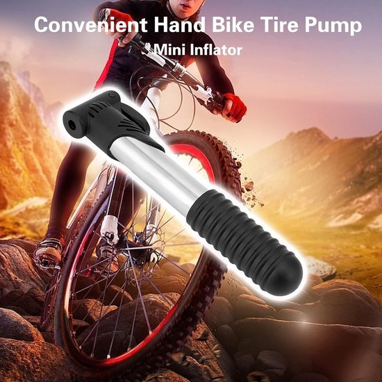 MTB Fietspomp | 70 Psi Fiets Handmatige Luchtpomp | band Inflator | Schrader , Presa Ventiel Vloer pomp | Fietsen Accessories | Fietspompen - Outdoor - Fietsenpomp - Pomp Fietsen - Luchtpomp | Mini fietspomp -Uitschuifbaar 20 t/m 33.5 cm |Opzet stuk — afbeelding 3