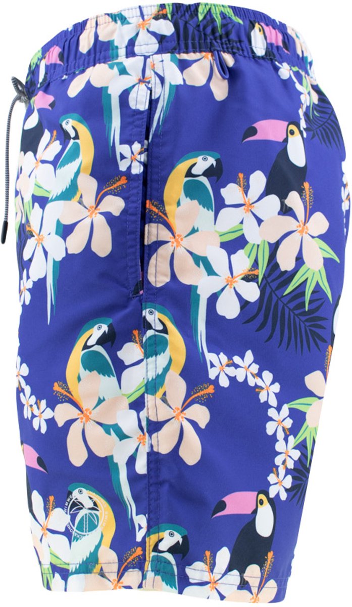 Jack & Jones Heren Zwemshorts JPSTFIJI AOP Blauw Tropisch Paradijs Print — afbeelding 11