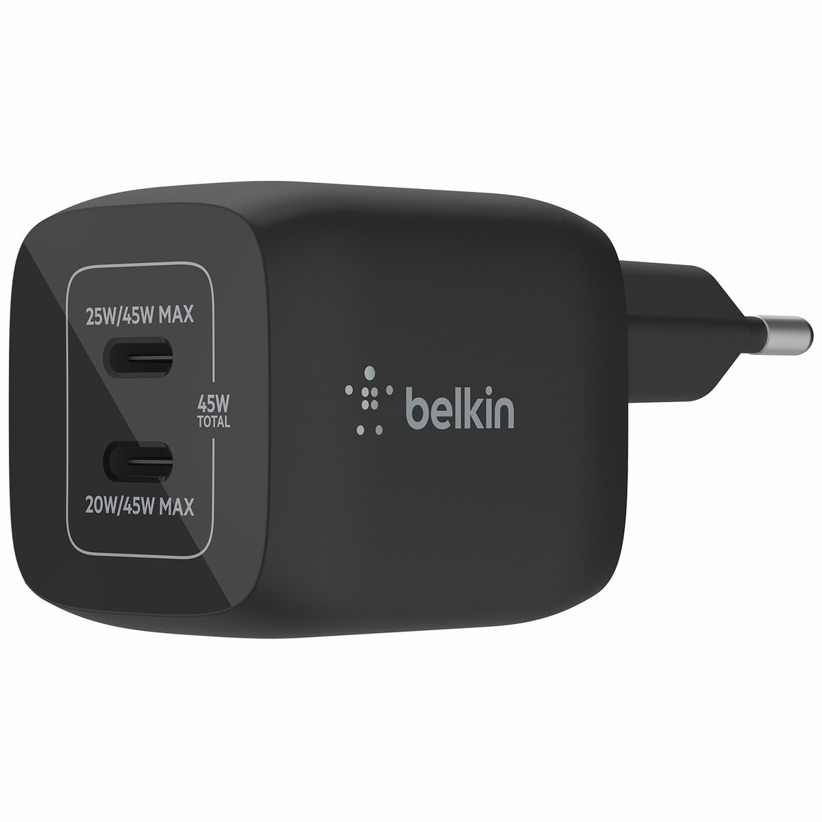 Belkin Boost-Up Charge Pro Adapter - 2-poorts - USB-C -45W - Zwart