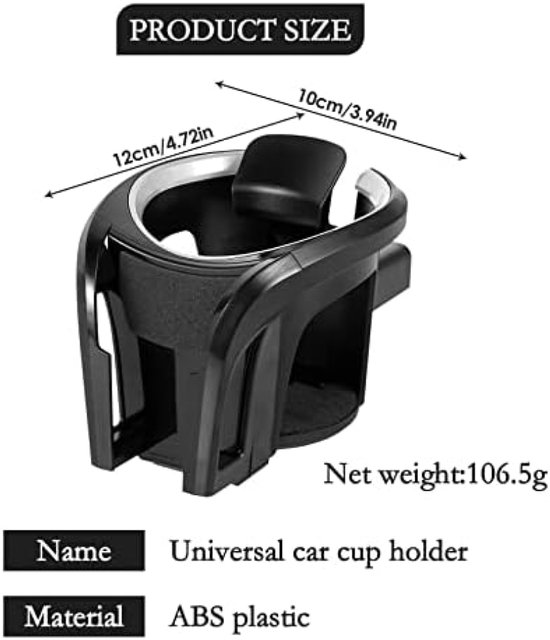 Universele Telefoon Bekerhouder Auto voor Smartphones 3.8 tot 6.8 Inch