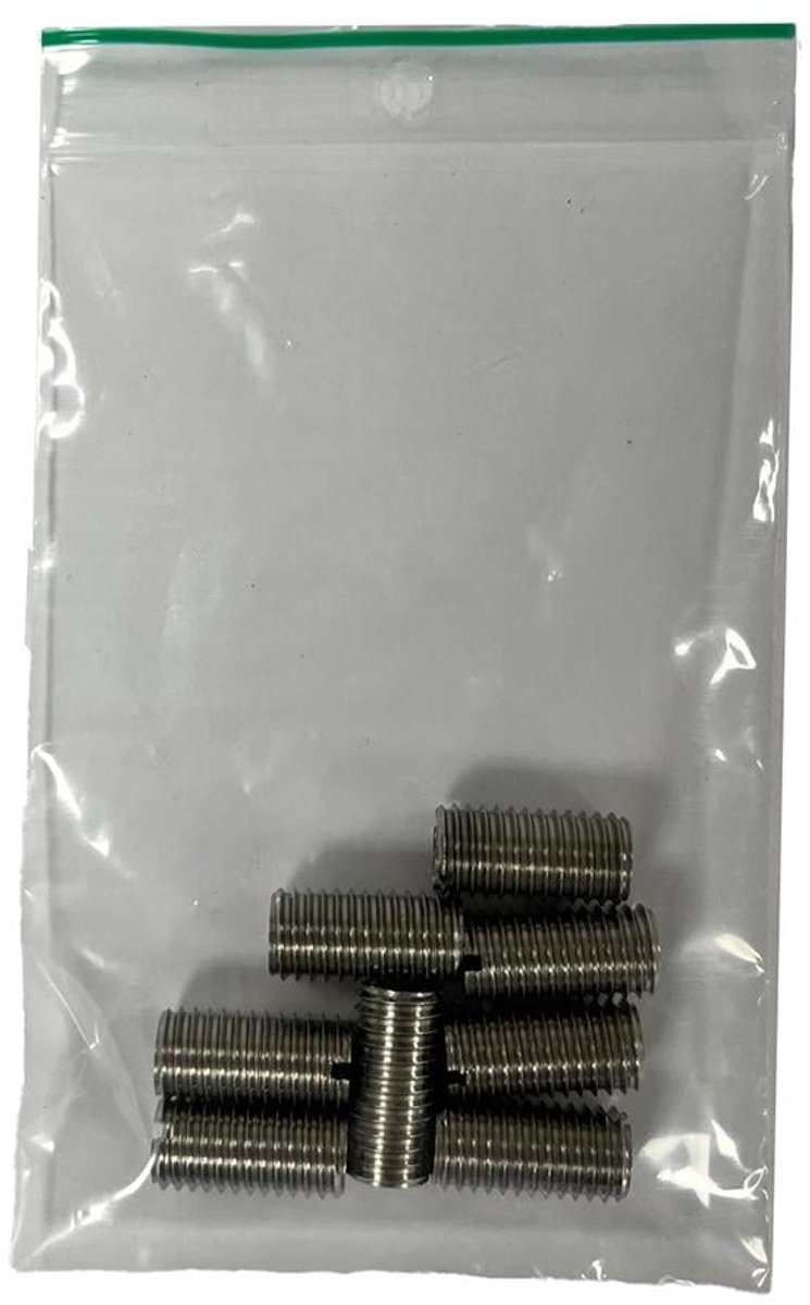 FLE - Verloopbus van m8 naar m10 - 8 stuks - lengte 20 mm