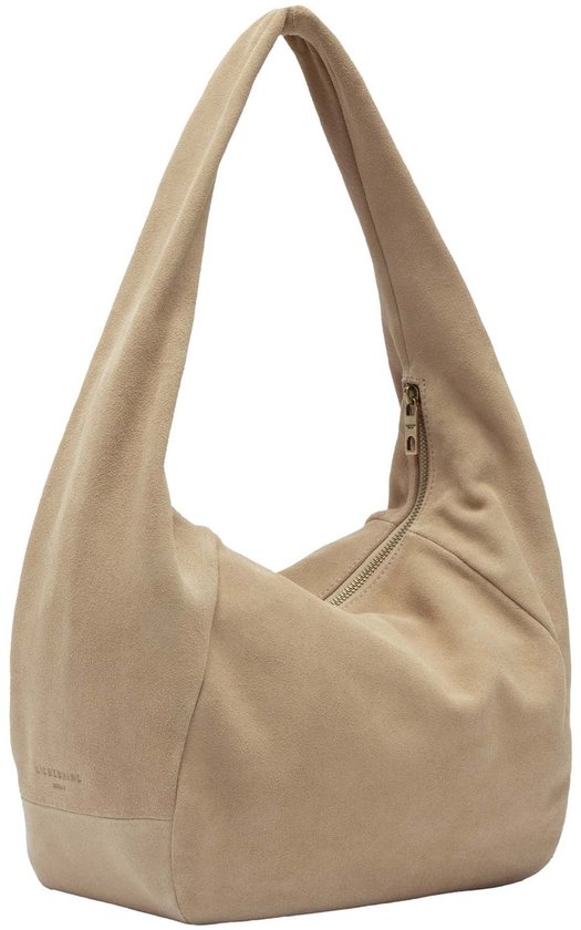 LIEBESKIND BERLIN Cuir Sac à épaule Farrah Hydro Suede Hobo Bag Beige