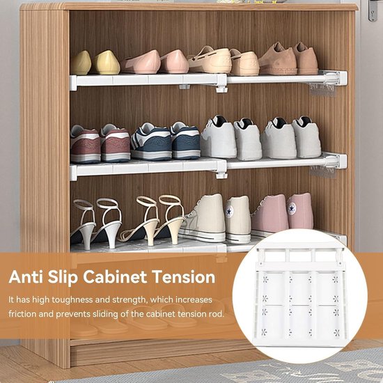 Kast Spanning Plank, Uitbreidbaar Kast Spanning Plank Opbergrek Verstelbare Diy Kast Verdelers Scheiders Voor Kast Garderobe(30-40cm