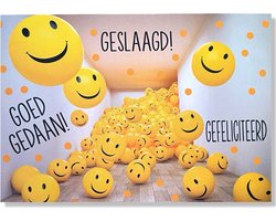 Geslaagd Goed Gedaan! Geslaagd Wenskaart - 12x17cm - Gevouwen kaart inclusief envelop - Diploma Gehaald