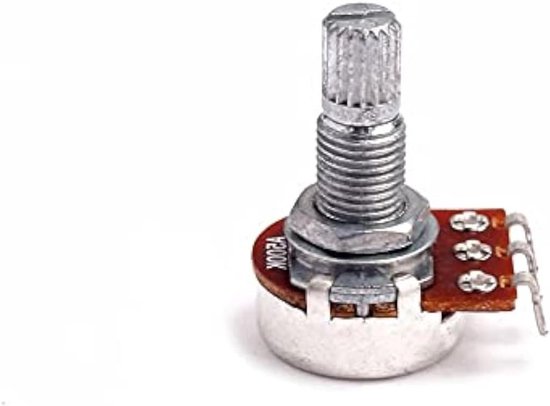 Gitaarpotentiometer Mini Pot A500K met gedeelde schacht voor basgitaar