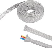 15 cm breed RVS gevlochten sleeving 13.12 voet kabel draad afscherming mouw - metalen mesh flexibele schaalbare lintplatte draad - bescherming tegen grondriemen