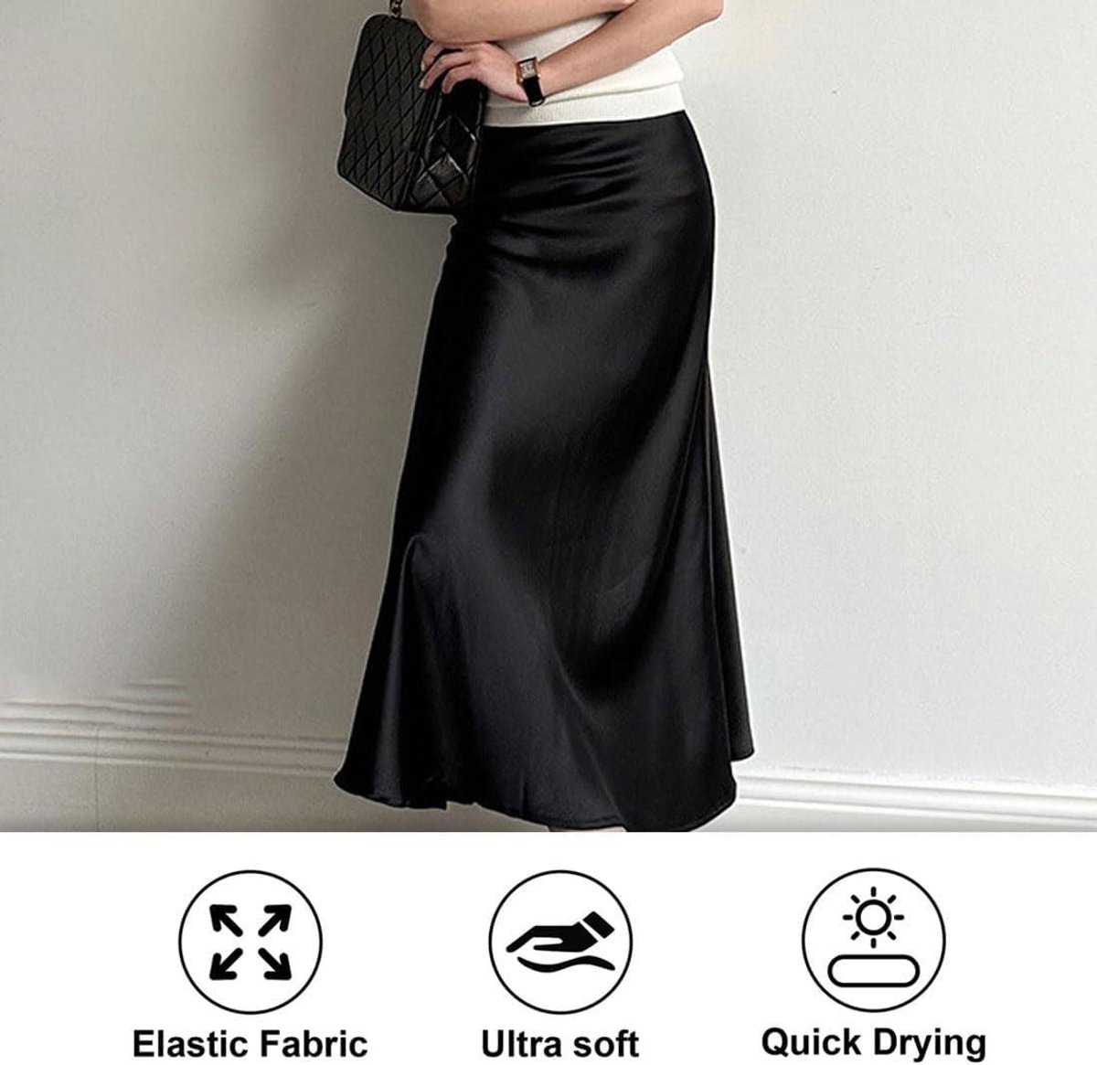 Jacquard rok met hoge tailleband en blinde ritssluiting - Zwart | s.Oliver