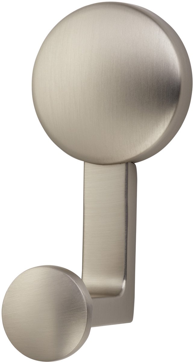SOTECH Kapstokhaak GRIO Hoogte: 96 x Breedte: 45 mm Roestvrijstalen look, moderne kapstokhaak van spuitgietzink, stabiele wandhaak, ook voor zware jassen