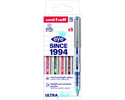 Rollerpen Uni-ball Eye UB157 medium assorti 5 stuks