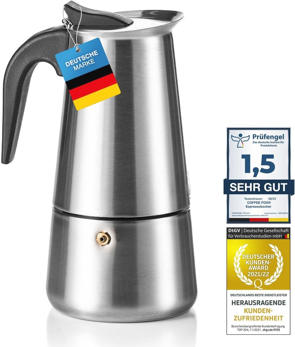Roestvrijstalen espressopot voor 4 kopjes - Hoogwaardige koffiezetapparaat