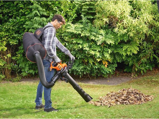 3-in-1 elektrische bladblazer en bladzuiger met shredder en bladhark — afbeelding 4